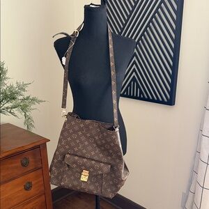 Brown Designer Monogram Shoulder Bag